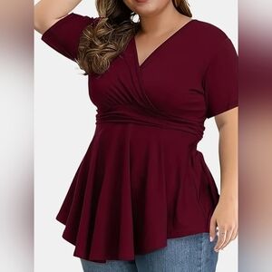 Maroon Babydoll Top